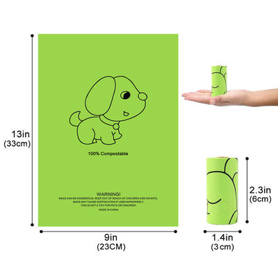 Einheit Roll Pet Dog Cat POP Plastikmüllbeutel für grüne und gesundheitliche Materialien