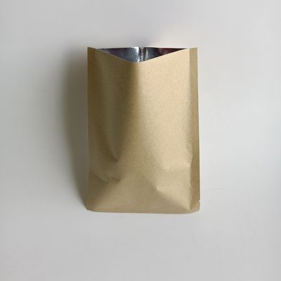 0.14MM Dicke Umweltschonende Kraftpapiertüte mit Aluminiumfolie und Gravurdruck