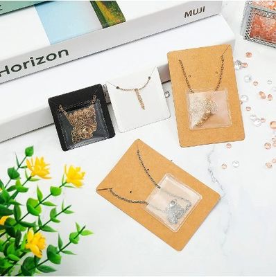 Selbstklebende Siegel Schmuck Display Card 2023 Custom Halskette Ohrringe Karte mit Logo