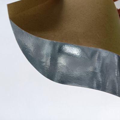 0.14MM Dicke Umweltschonende Kraftpapiertüte mit Aluminiumfolie und Gravurdruck