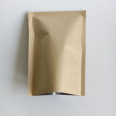 0.14MM Dicke Umweltschonende Kraftpapiertüte mit Aluminiumfolie und Gravurdruck