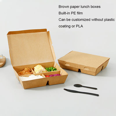 Einweg-Lunchbox aus Holzzzellstoffpapier für umweltfreundliche Fastfood-Verpackungen