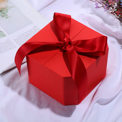 Custom Boutique Luxury Matt Schmuck Geschenkbox mit Magnetverschluss und schwarzem Band