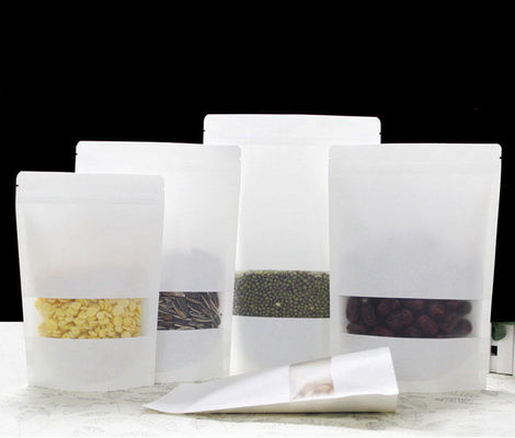 50-200 Mikron Dicke Stehbeutel Kraftpapiertüten für Teebeutelverpackungen