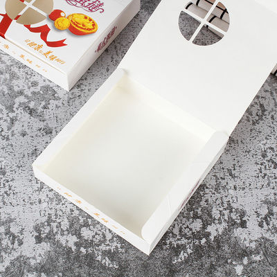 Bäckerei Gebäck Geschenkbox Leckere Lebensmittelverpackung mit 300G Weißkarte und W9 Material