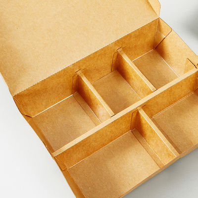 Personalisierte Snackpackung Kraftpapier Fastfood Verpackungskisten Einweg 5 S