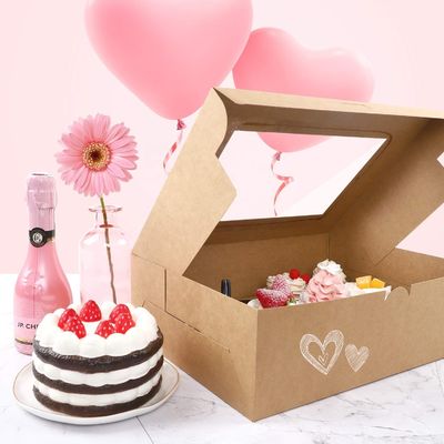 Lebensmittelindustrie Braunes Kraftpapier 12 Zählen Bäckerei Trägerbox für Muffins Gebäck Cupcake