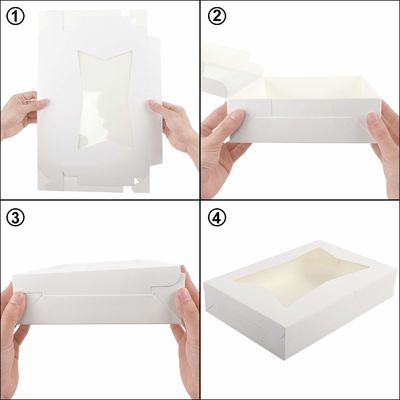 10 12 &quot;Höhe Käse Kuchen Cupcake Papier Bäckerei Box mit klarem Fenster