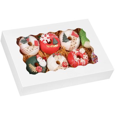 Spezifische Kundenanforderung erfüllt 12x12x12 Custom Size Cupcake Boxen mit klaren Fenstern