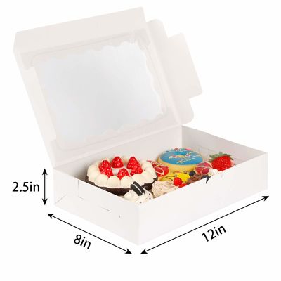 Spezifische Kundenanforderung erfüllt 12x12x12 Custom Size Cupcake Boxen mit klaren Fenstern