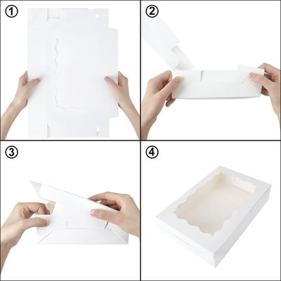Spezifische Kundenanforderung erfüllt 12x12x12 Custom Size Cupcake Boxen mit klaren Fenstern
