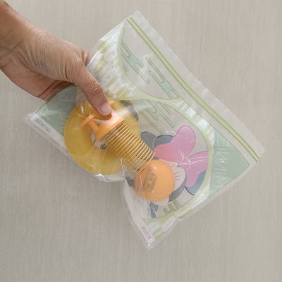 Dauerhafte Doppelverschlussbeutel in Plastik Sandwich Verschlussbeutel PE wieder verschließbare Gefrierschrank Obst-Speicherbeutel