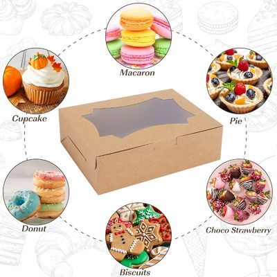 Cookie-Bäckerei-Boxen Gebäck Muffins Dessert Party Favorit-Boxen Cupcakes mit Fenster