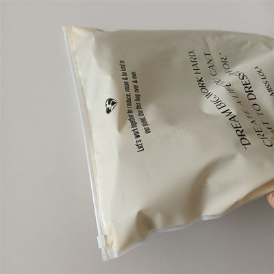 Anpassen Sie jede Farbe Feuchtigkeitsdichte Polybags für Schuhe und Kleidung Frosted Zipper Bag