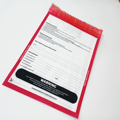 ISO9001 zertifizierte Bargeldsicherheit Kurier Plastiktüte für Bankdepottüte mit Ventil