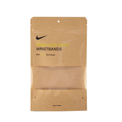 Custom Logo Druck Lebensmittel Material Braun Kraft Papiertüten Herstellung Maschine mit Fenster