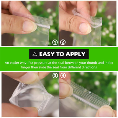 Kleine wasserdichte Reißverschlussbeutel für Schmuckverpackungen 2*2/2*3/3*3/3*4 Reißverschluss-Schmuckbeutel