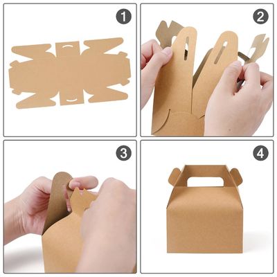 Custom Kcraft Papier Klappkuchenbox mit Fenster Geschenkbox und ISO9001 zertifiziert