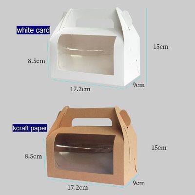 Custom Kcraft Papier Klappkuchenbox mit Fenster Geschenkbox und ISO9001 zertifiziert