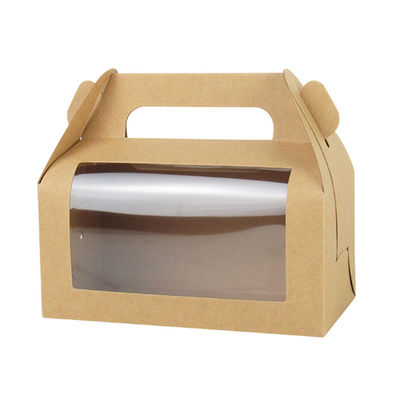 Custom Kcraft Papier Klappkuchenbox mit Fenster Geschenkbox und ISO9001 zertifiziert