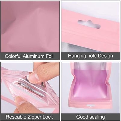 Custom Logo Case Opp Clear Packaging Laminate Plastiktüten wieder verschließbare Taschen für Kosmetik