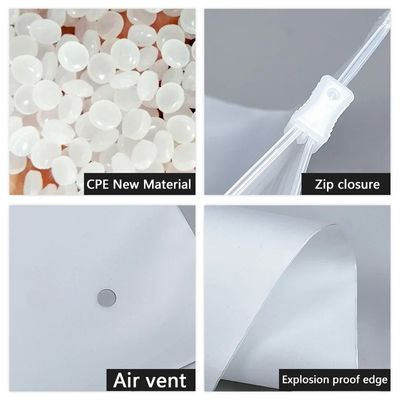 Umweltfreundliche Druckkunst Kunststoffverpackung Transparente PE-Frost-Riegelbeutel