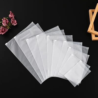 Umweltfreundliche Druckkunst Kunststoffverpackung Transparente PE-Frost-Riegelbeutel