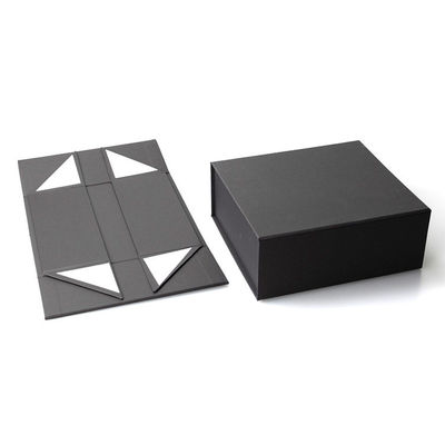 Flap Custom Matte Schwarz Luxus Klappbares Hartes Papier Magnetisch Schließbares Geschenkfach für Geschenke