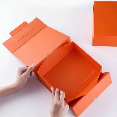 Flap Custom Matte Schwarz Luxus Klappbares Hartes Papier Magnetisch Schließbares Geschenkfach für Geschenke