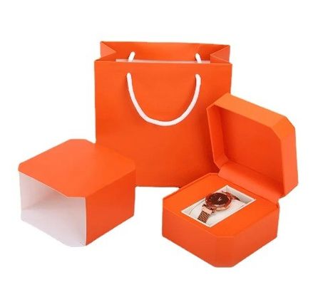 Custom Logo Karton Leere Uhrkaste für Schmuckstücke Pack-Box Verpackung aus Papier
